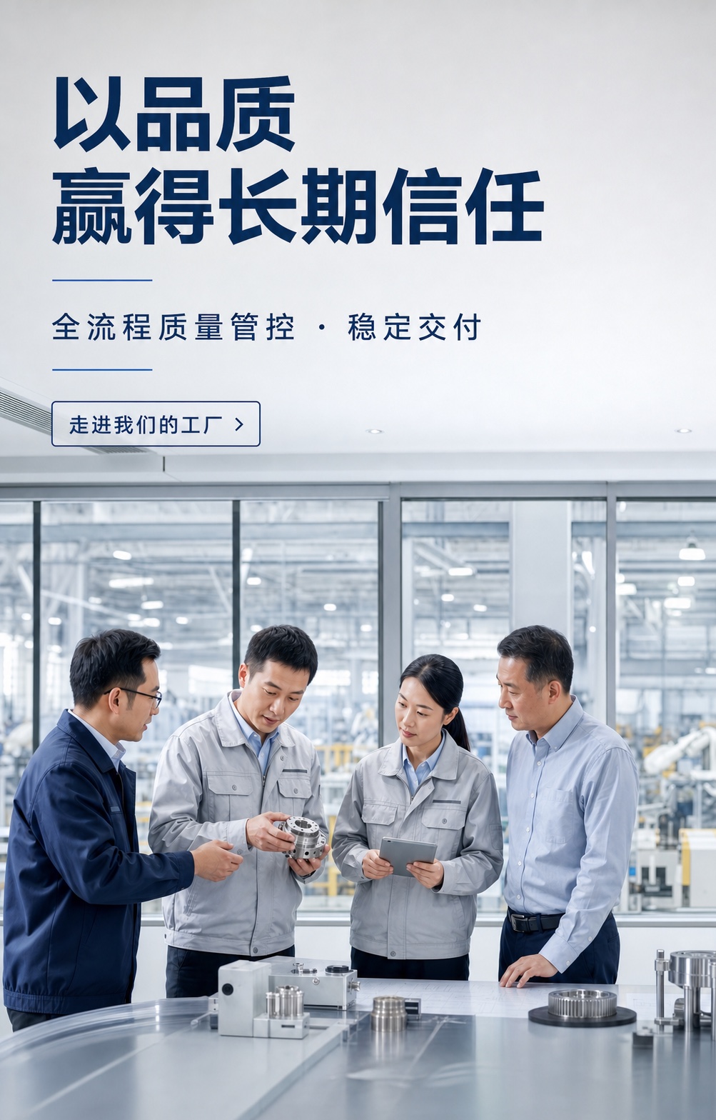 质量与交付能力宣传示例:以品质 赢得长期信任