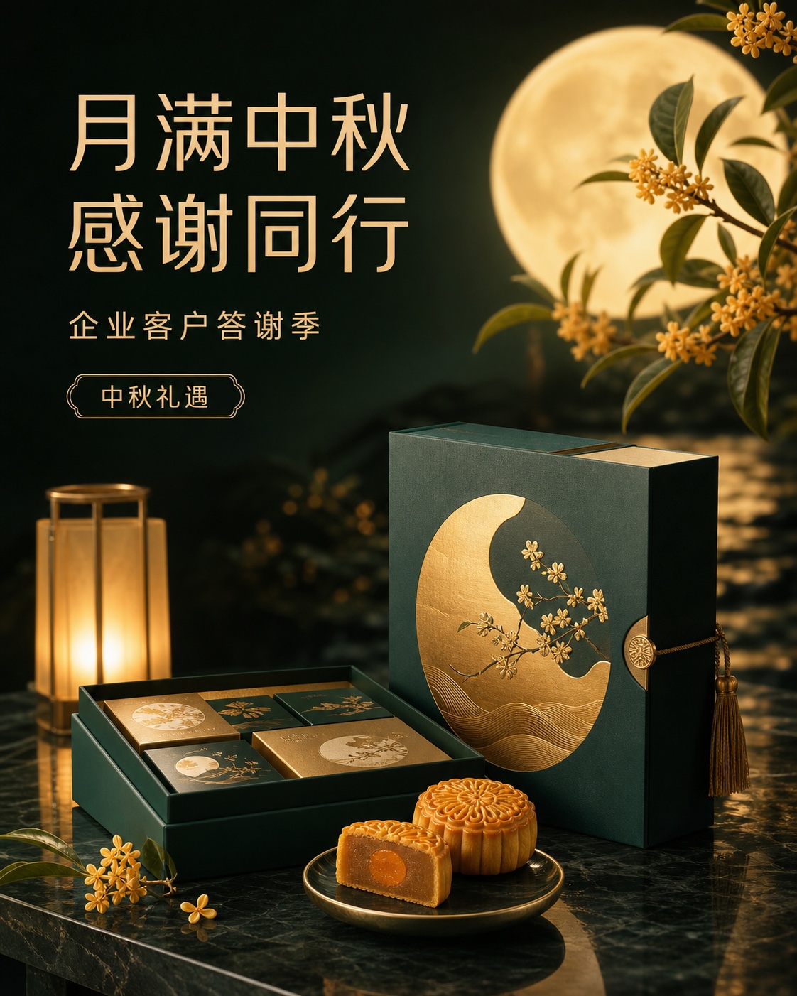 中秋客户答谢示例:月满中秋 感谢同行