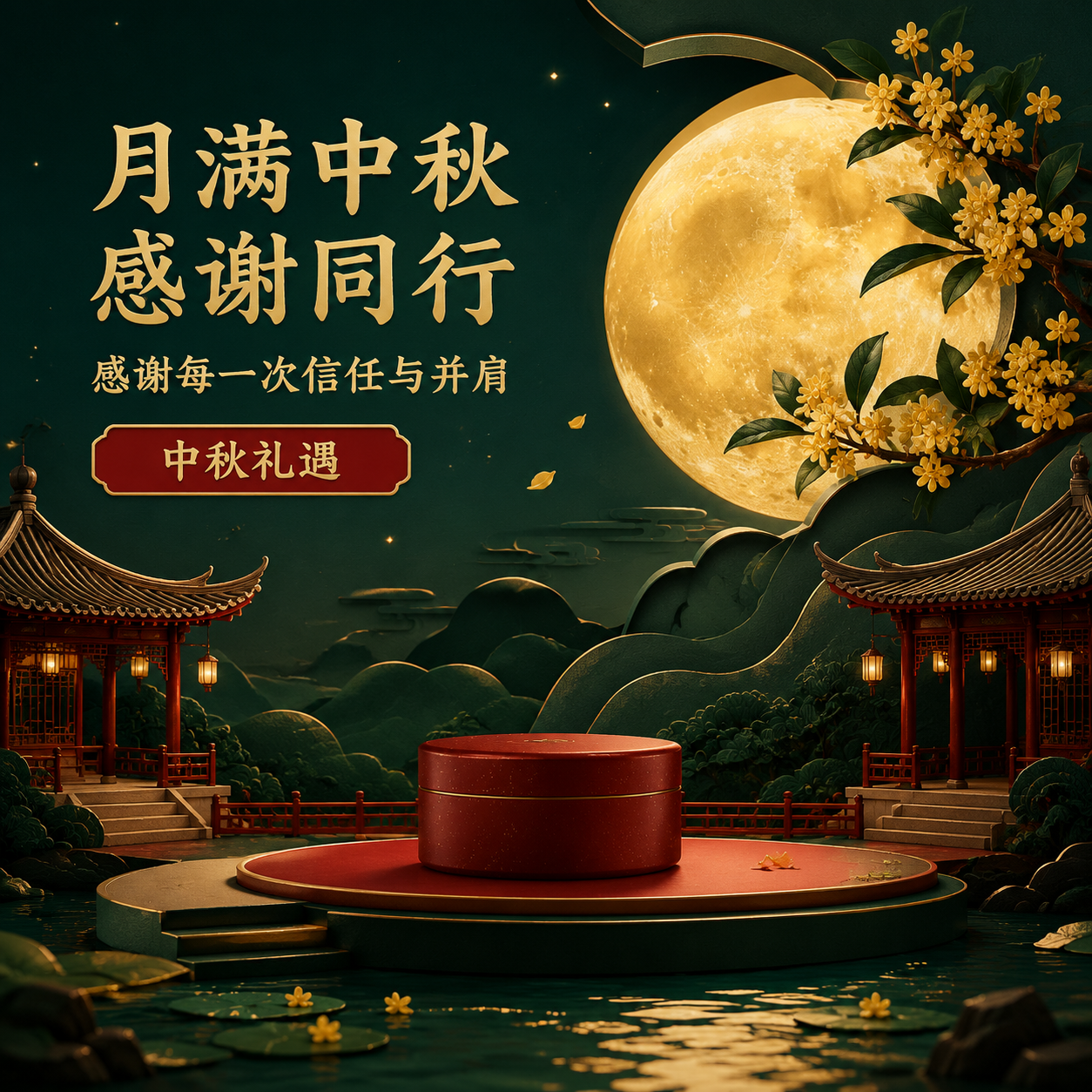企业中秋客户答谢示例：月满中秋 感谢同行